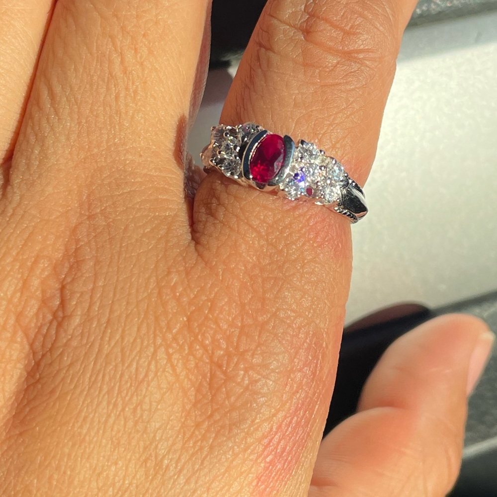 Ruby Cz Ring - image 1